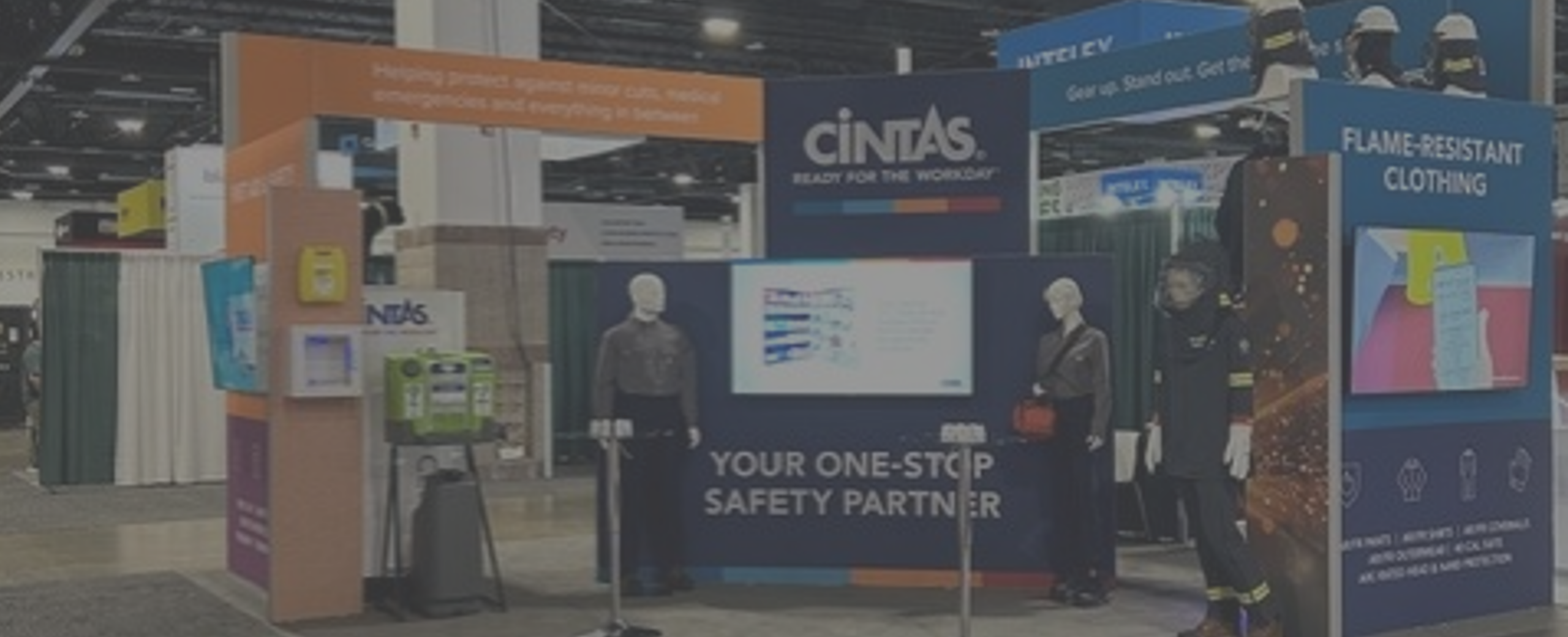multi-show exhibit management - Cintas booth